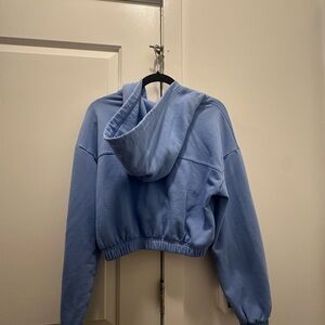 ALO Yoga Blue Cropped Hoodie